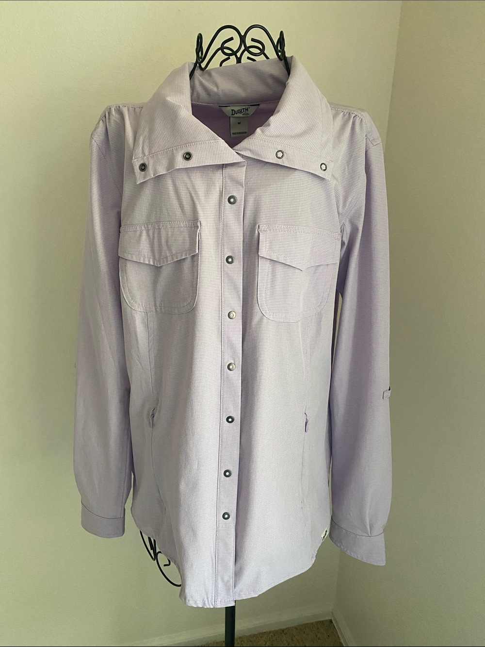 Duluth Trading Company Sol Survivor Lavender Snap Front Jacket